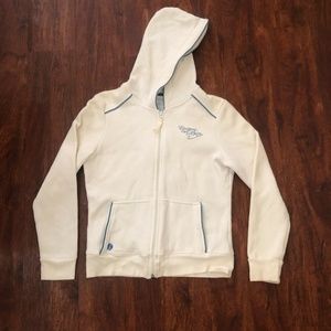 Vintage Equipment by Bum white womens hoodie size small